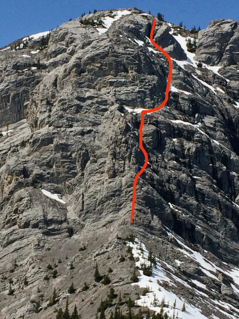 Multipitch rock climb Limber on Wasootch Peak