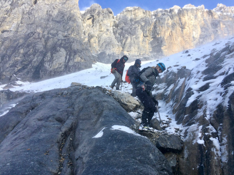 Mountaineering lessons at the Columbia Icefields