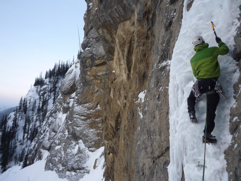 Guided multipitch ice climbs in Banff National Park