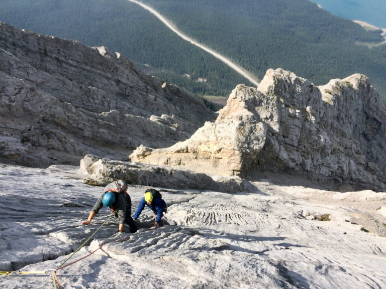 Alpine rock climbing on Mt. Buller's West Buttress