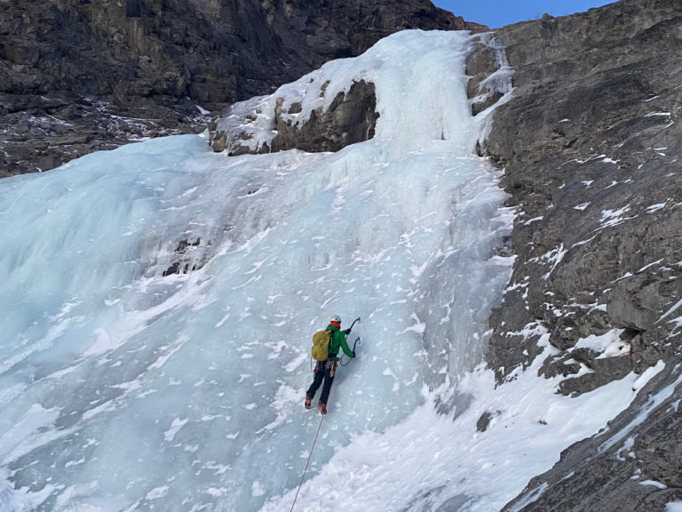 Ice climbing on Coire Dubh Integral