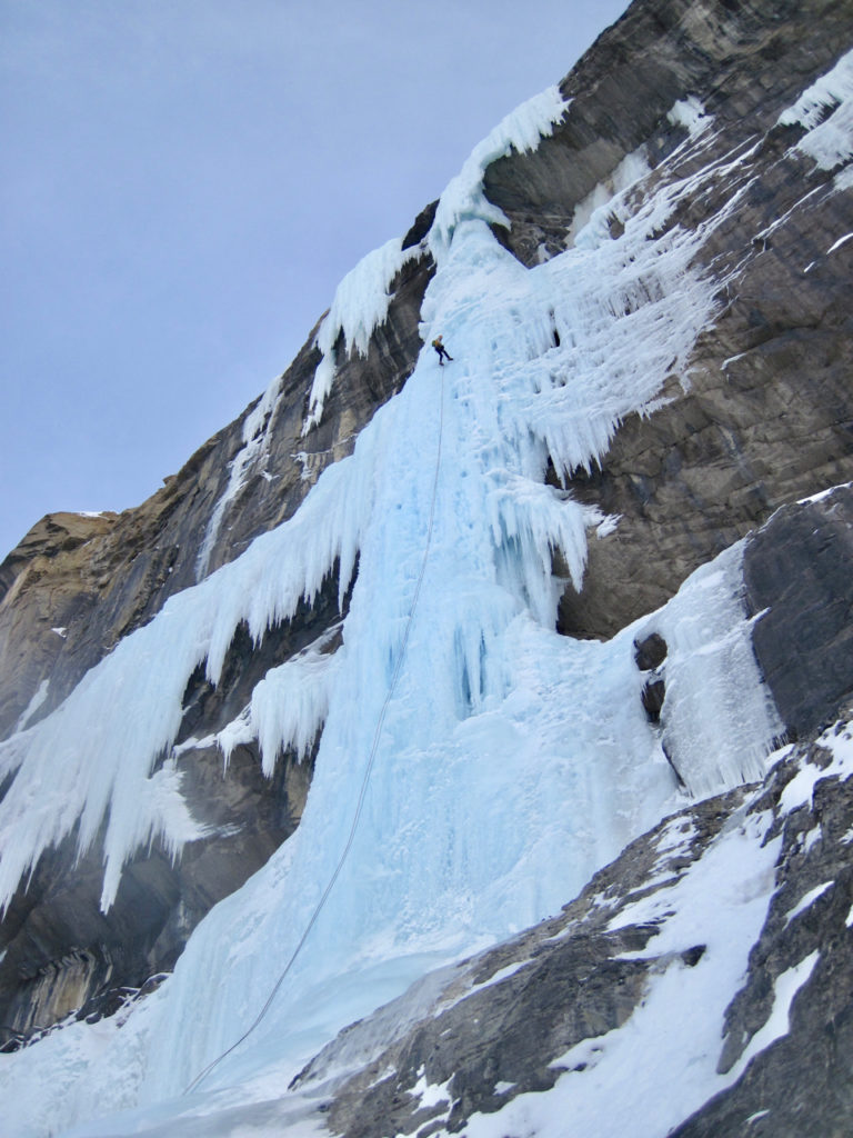 Curtain Call steep ice pillars