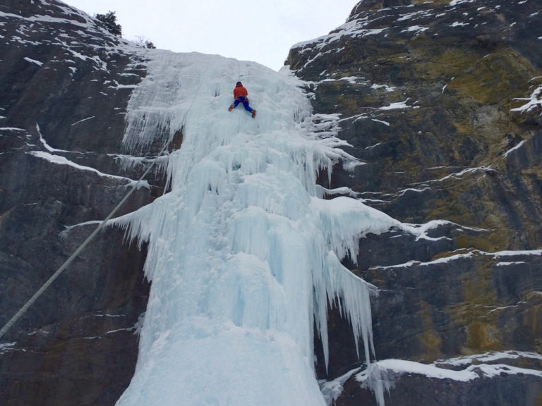 Elliot's Left Hand ice climb near Nordegg