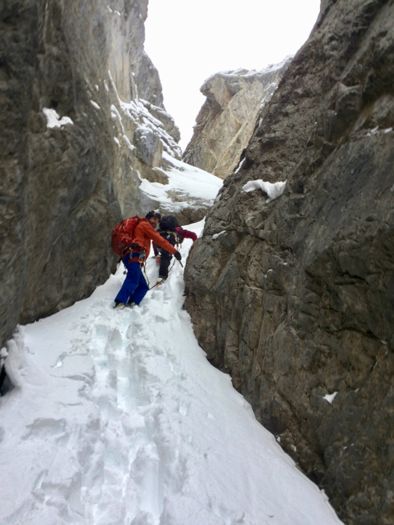 Ice canyon on Elliots Left Hand