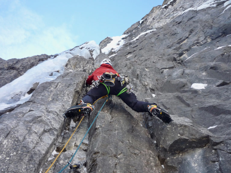 Mixed climbing French Reality at ther Stanley Headwall