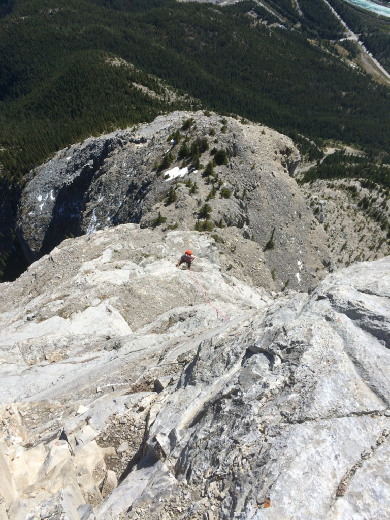 Rock climbing on Grotto Mountain