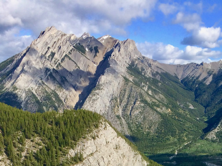 South ridge of Mt. Lorette on the Left