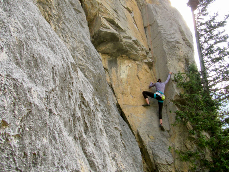 Sport climbing in Banff National Park