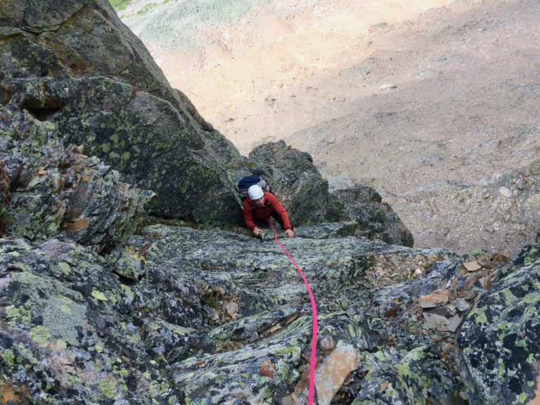 Alpine rock climbing guides on Mount Neptuak