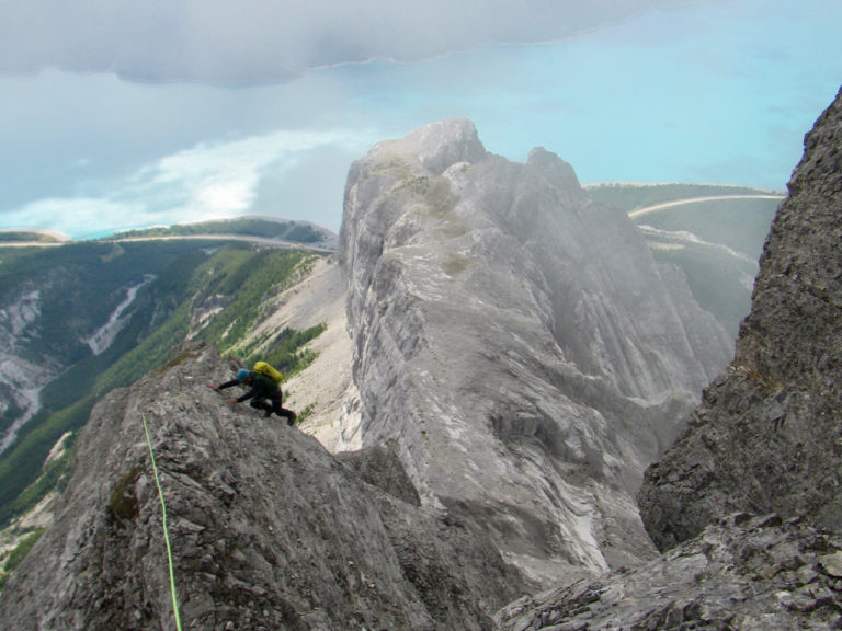 Climbing on Mount Abraham's Shoulder Route