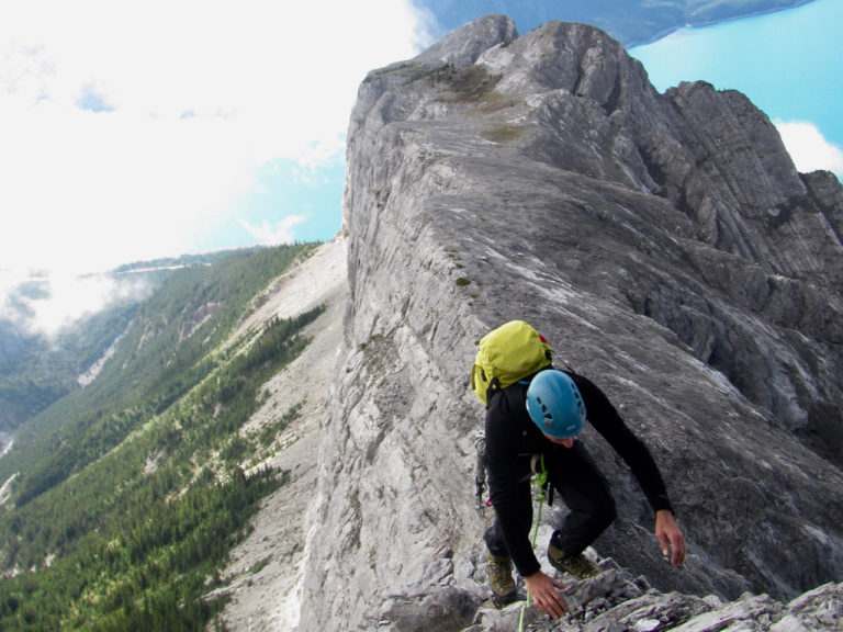 Alpine rock climbing Mount Abraham