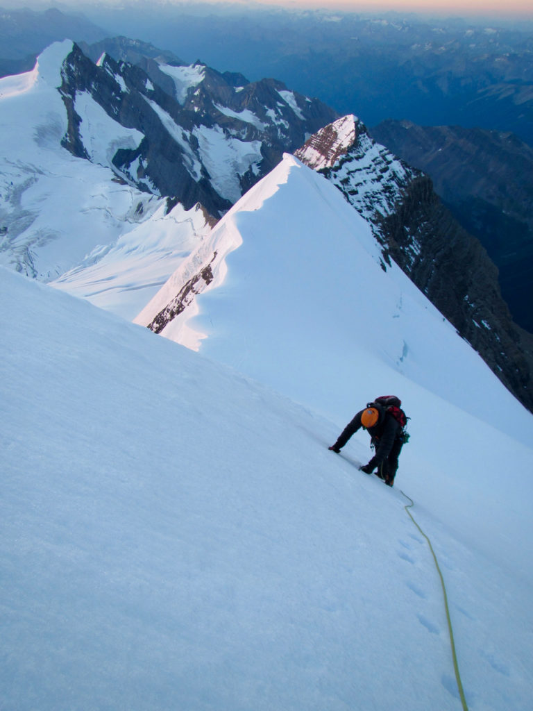 Upper Kain Face climb Mt Robson