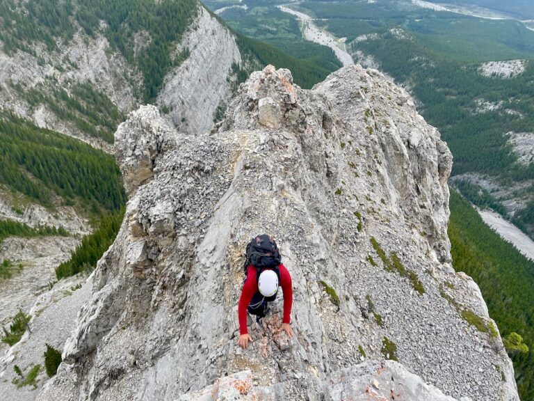 Scrambling and alpine rock climbing skills.